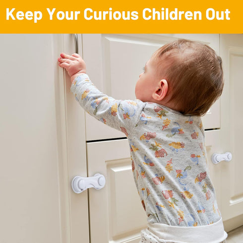 TRILINK 6 Pack, Cabinet Locks for Babies Baby Proofing Baby Safety Locks, Child Locks for Cabinets, Fridge Locks