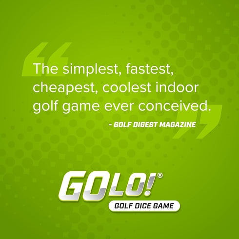 Zobmondo!! GOLO Golf Dice Game for Golfers, Families, Portable Fun for Home, Travel, Beach