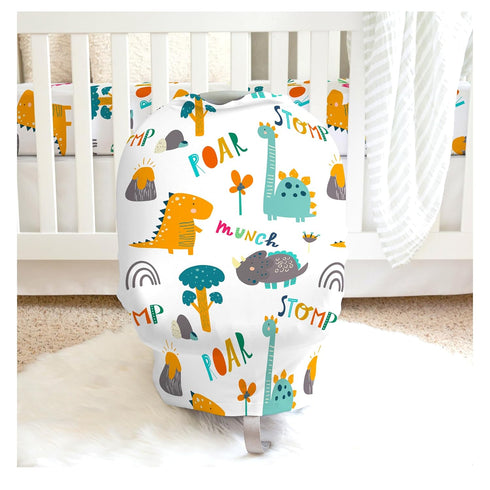 Honey Lemonade - Baby Car Seat Cover - Breastfeeding Baby Nursing Cover Carseat Canopy - Multifunctional Stretchy Soft