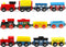 Joqutoys 12 PCS Wooden Train Cars, Train Toys Magnetic Set Includes 3