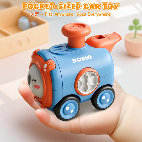 1-3, 4PCS Set 12-18 1st 1-2 Keamaidy Baby Train Car Toys for Toddler Press to Go Push Car, Infant Play Whistle Vehicle