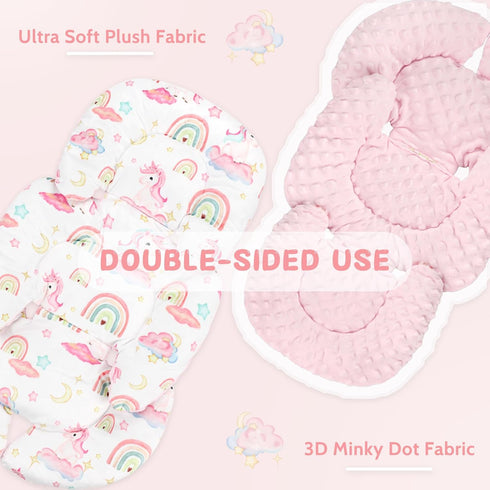 Pack Set, of Baby Car Seat Head Support and Nursing Pillow Cover Ultra Soft Comfortable