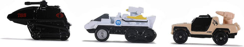 G.I. Joe 1.65" Nano 3-Pack Die-cast Cars, Toys for Kids & Adults