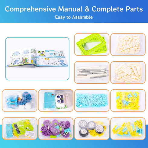 36+ 4-12, 434 Solar Power Kits, Model STEM Robot Building Toys for Kids Pcs with Solar/Gears/Sensors, Educational