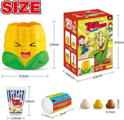 Kids Board Games for Family Night - Who Gets Most Popcorn Board Game for Adults and Kids 8-12, 2-4 Players, Christmas