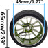 4Pcs 2.59in Rubber Tires & 12mm Hex Plastic Wheel Rims Set 14-Spoke with Foam Compatible with Traxxas Kyosho HPI Tamiya