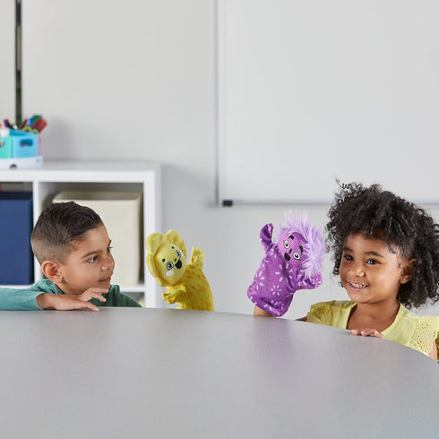 hand2mind Feelings Family Hand Puppets, Emotions Toys, Dramatic Play Therapy Toys for Counselors, Social Emotional