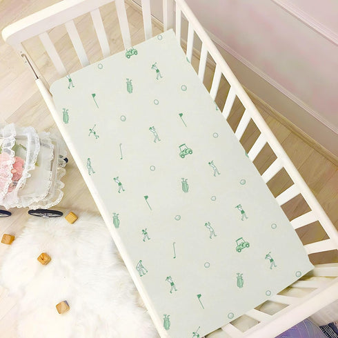 Caihoyu 52x28in Fitted Crib Sheets for Baby Boys or Girls Soft Breathable Baby Play Yard Sheet for Standard Size Crib