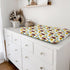 Highland Cows Boho Sunflowers Changing Pad Cover, Cute Yak Floral Diaper Sheets, Soft Breathable Stretchy Mats 32''x16''