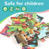 3-5, 4-Pack 20 Set, 3 4 5 6 Wooden Educational Jigsaw Puzzles for Preschool Kids Ages with Pieces Dinosaur, Space