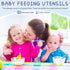 Chumia 9 Pieces Stainless Steel Toddler Forks, Kids Safe Utensils Set for Baby Self Feeding Training, Dishwasher Safe