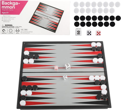 Andux Foldable Magnetic Backgammon Portable Board Game Set, CXSLQ-01 (S) 2205