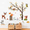 decalmile Woodland Wall Decals, Animals Tree Owl Fox Deer Wall Stickers for Kids Bedroom Baby Nursery Decor