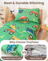 Set, 4-Piece Set TinyPalsa Toddler Bedding Green Monster Truck Comforter for Girls and Boys, Breathable Crib Bedding