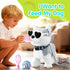 HCdoujoy Husky Walking Dog Barking Toy, Musical Singing Dancing Volume Control Interactive Puppy Walk Along with Leash