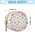 PYBUG Roses Round Pacifier Storage Case, Polyester & TPU Lined with Hook Buckle, Pacifier Container Box for Baby
