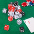 50 Set 16mm 6 Pieces Dice Standard Game Dices with Black White Red Acrylic Sided Colored Bulk Casino Dice for Casino