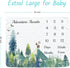 Baby Monthly Milestone Blanket for Boys & Girls, Soft Flannel Photography Background Prop, Mountain Design