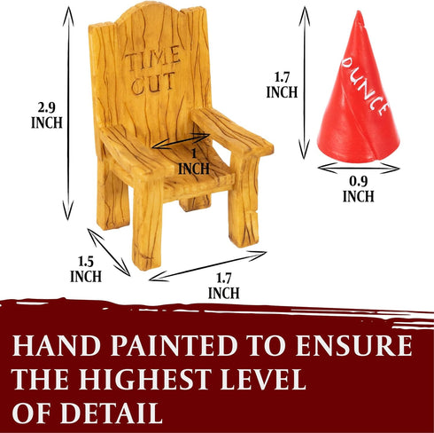 LYNX DND Dice Jail - Time Out Chair & Dunce Hat Punish Your Bad Accessories/Gift for Dungeons and Dragons, Works with