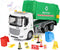Mscredse 11" Mini Garbage Truck Toy, Trash Truck Toy with Dumping Function, Friction