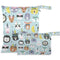 visesunny Funny Bear Unicorn Animal 2Pcs Wet Bag with Zippered Pockets Washable Reusable