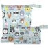 visesunny Funny Bear Unicorn Animal 2Pcs Wet Bag with Zippered Pockets Washable Reusable