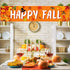 Large Happy Fall Banner - Thanksgiving Party Decor, Autumn Maple Leaves Pumpkin Banner for Home Outdoor Decoration