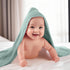 VitalCozy 12 (32 32 Inch,Cool Pcs Baby Muslin Hooded Bath Towels and Washcloths Muslin Cotton Hooded Baby Towels