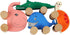 TOWO Wooden Cars for Toddlers, Animals on Wheels, Sensory Grasping Motor Skill Toy for Babies 12 Months+