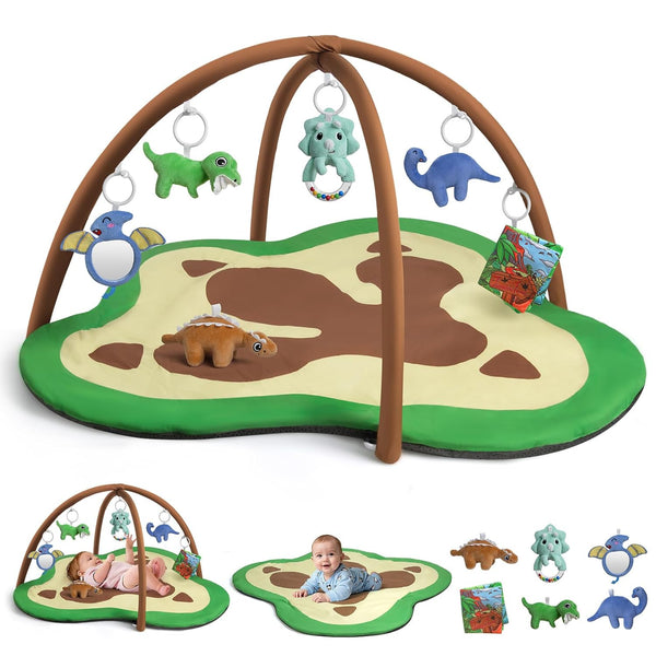 bopopo Baby Gym Play Mat, Oversize Dinosaur Claws Shaped Tummy Time Mat with