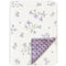 Baby Blankets for Unisex Boys Girls, Super Soft Minky Blankets with Breathable Muslin Cotton Front, Floral Printed