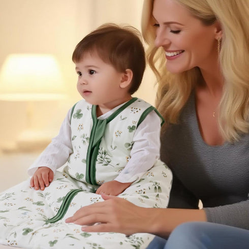 2-Way Zipper,2.5 Unisex(Plant,0-6 Mosebears Sleep Sack Baby Winter Wearable Blanket with TOG Cotton Sleep Sack Months)