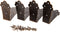 dophee 4Pcs Antique L Shaped Corner Guards, Decorative Edge Bracket Protectors with Mounting Screws