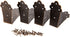 dophee 4Pcs Antique L Shaped Corner Guards, Decorative Edge Bracket Protectors with Mounting Screws