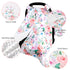Baby Car Seat Cover, Peekaboo Opening Spring Car Seat Canopy for Baby Girls Boys, Mom Nursing Breastfeeding Covers