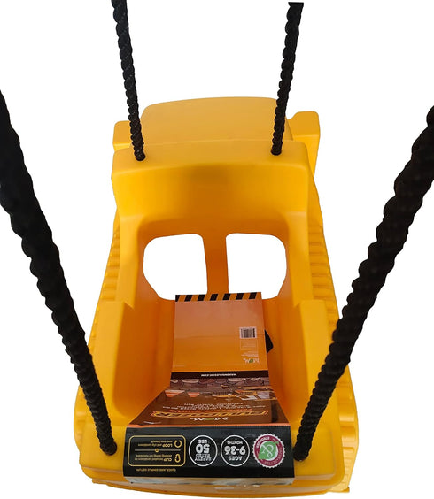M & M Sales Enterprises Yellow Bulldozer Toddler Swing for Kids