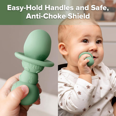 Set 6M+ haakaa Cloud Crew Silicone Travel Baby Feeding with Foldable Suction Baby Plate, Silicone Bib, Baby Spoon