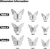 3D Butterfly Wall Stickers, 72Pcs in 3 Sizes and Styles, Removable Metallic Wall Decals for Kids Bedroom Decor