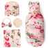 DRESHOW BQUBO Baby Girl Newborn Receiving Blanket with Bow Hat Headband Wooden