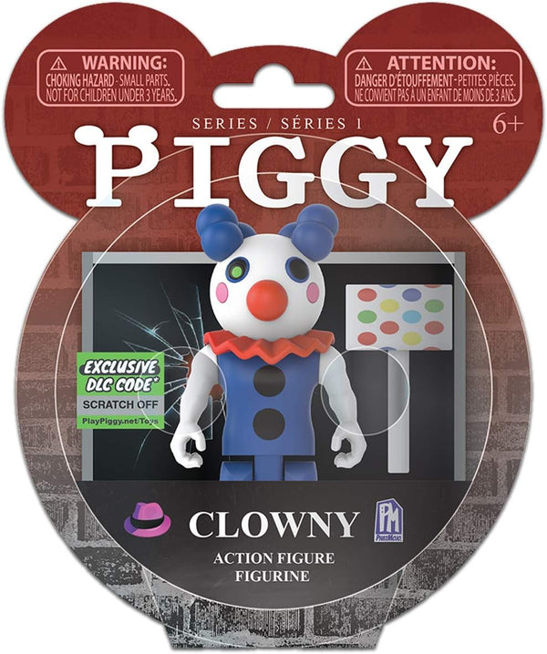 PIGGY Action Figure - Clowny Articulated Buildable Toy, Series 1 Collectible
