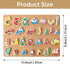 Arabic Alphabet Numbers Wooden Jigsaw Puzzle for Toddlers, Kids Learning Arabic Alphabet Words Puzzle