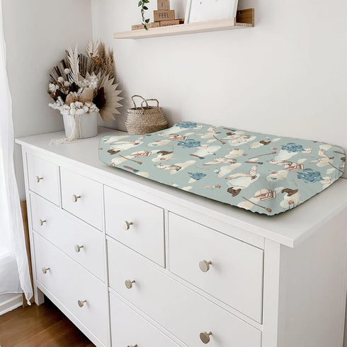 Watercolor Owl Baby Changing Pad Cover 32''x16'' for Boy Girl, Unisex Fitted Diaper Change Table Sheets, Soft