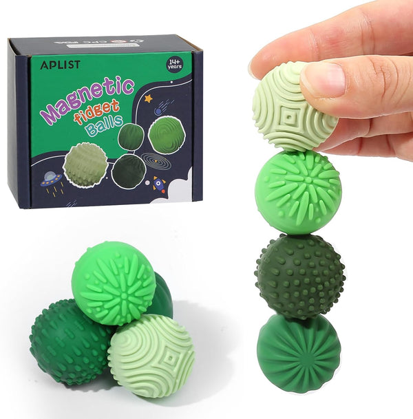 Silicone Magnetic Balls Fidgets for Adults Teens, Stress Anxiety Relief Sensory Toys