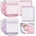 Hosuly 2 Pcs Satin Bassinet Sheet Baby Hair Soft Silk Feeling Sheet