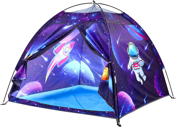 Space World Kids Play Tent - Foldable Pop Up Spaceship Tent for Indoor Outdoor Play, 47 * 47 * 41, Purple Blue