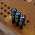 WE Games Black Metal Cribbage Pegs - Set of 3 with Swarovski Austrian Crystals in Cobalt Blue