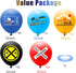 52 Set 12 Inches PANTIDE Pcs Railroad Crossing Train Balloons Latex Balloons Bouquet with Ribbon Railway Choo Choo