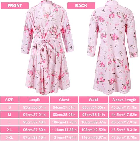 5 Mommy Mepase Pcs and Me Hospital Matching Outfits Maternity Robe Swaddle Blanket Baby Girl Boys Headband Hat for Mom