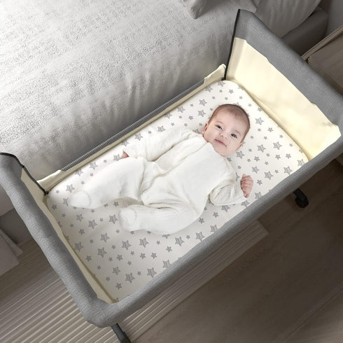 4 Pack(33" 20"), Bassinet Sheets for Baby Boys Girls x Compatible with AirClub, Mika Micky, Baby Delight, Dream On Me