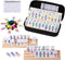Mexican Train Dominoes Set with 4 Wooden Trays - Double 12 Dominoes